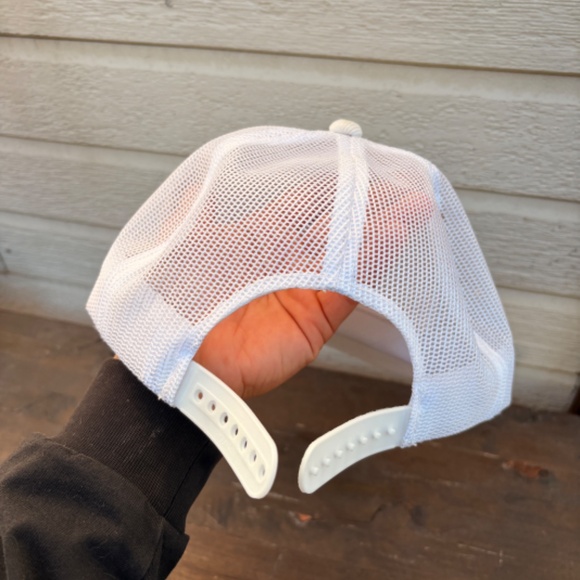 Vintage Bridgestone Firestone Crown mesh trucker hat corduroy White trucking sna - Picture 3 of 5